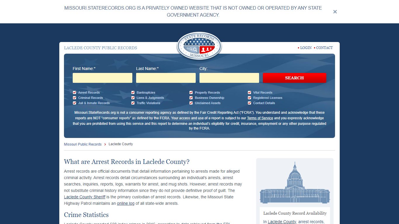 Laclede County Arrest, Court, and Public Records | StateRecords.org